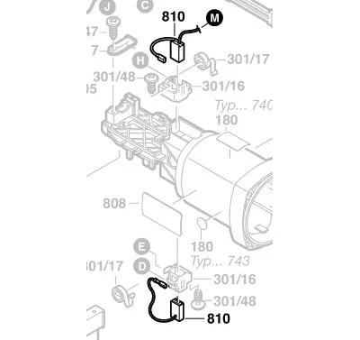 Balais charbon pour GBR 14 CA